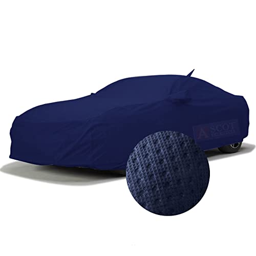 Image of ASCOT, CAR COVER Premium 3-Layer Waterproof & Heat-Resistant Car Cover for BMW 3 Series Gran Limousine 2017-2026 | UV Shield, Dustproof Cotton Lining | Mirror Pockets (320Li Luxury Line, TIEBOND Blue)