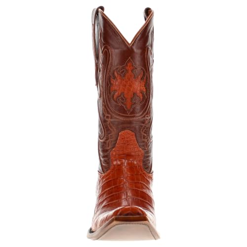 Image of Vaccari Men's Travis Genuine American Alligator Belly Leather Western Cowboy Boots