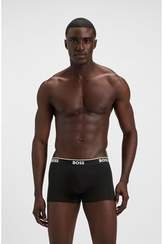 BOSS Hugo Herren Trunk 3p Co/EL Boxershorts, New - Black1, L