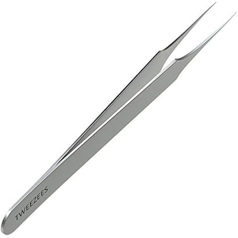 Ingrown Hair Tweezers | Pointed Tip | Precision Stainless Steel | Extra Sharp and Perfectly Aligned for Ingrown Hair Treatment & Splinter Removal For Men and Women | By Tweezees Cover