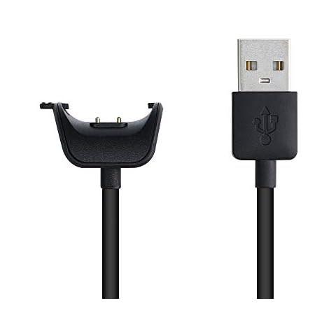 kwmobile Charger Cord Compatible with Samsung Galaxy Fit 2 - Charger for Smart Watch USB Cable - Black Cover