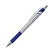 Office Depot Advanced Ink Retractable Ballpoint Pens, Needle Point, 0.7 mm, Silver Barrel, Blue Ink, Pack Of 12