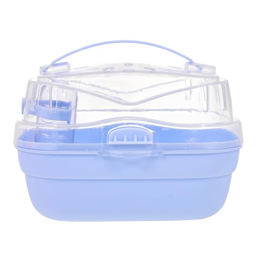 POPETPOP Compact Hamster Travel Carrier Small Pet Cage for Outdoor Trips Easy to Clean for Chinchilla Rabbit