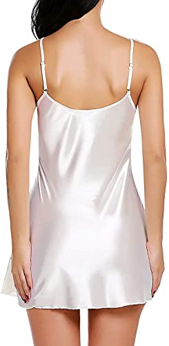 Image of Honeymoon Night Dresses for Women - Lightweight Satin Sleepwear Nighties, Hot Bridal Nightwear Dress and Suit for Women, Ladies Lightweight Wear Comfortable, Stylish Nighty for Girls