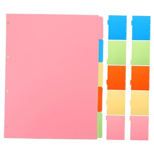 MOTHNUR 3セット 対応バインダー仕切り冊 耐久製ロースリーフページマーカー 報告書 プレゼン ジャーナル整理用インデックスタブ