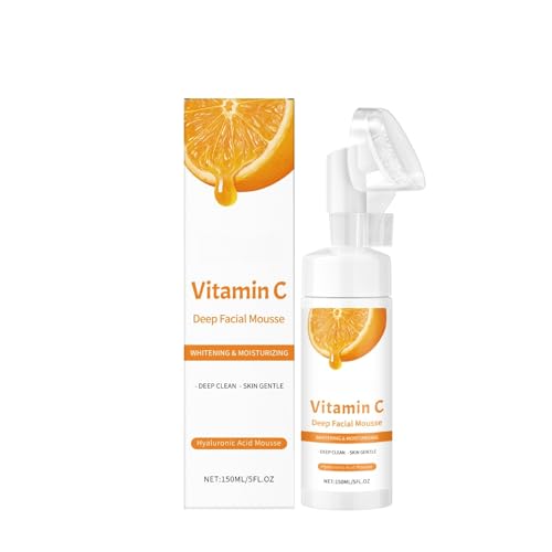 Mousse Limpiadora Con Vitamina C, Limpiador Facial Delicado Con Cepillo, Espuma Hidratante(2pcs)