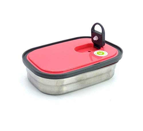 Image of Stainless-Steel Leak-Proof Lunch Box for Office Men, Airtight Tiffin Box for Boys & Girls - 1.1L - Large (Pink)