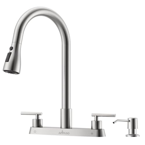APPASO 4 Hole Kitchen Faucet with Pull Down...