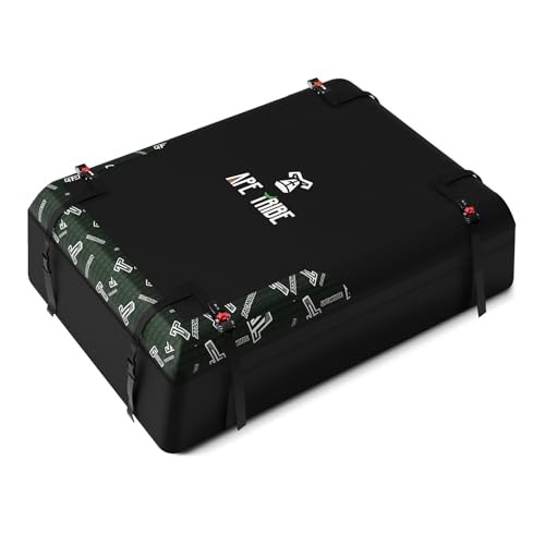 TACMOLLE Car Rooftop Cargo Carrier Bag – 21 Cubic Feet Waterproof Roof Rack Cargo Carrier, Anti-Slip Heavy Duty Roof Bag for All Vehicles