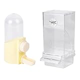 Chenxi Studio Dispensador de agua para pájaros, 2 unidades, dispensador de alimentos, almacenamiento de golosinas de gran capacidad para mascotas, pájaros, dispensador de golosinas de gran capacidad
