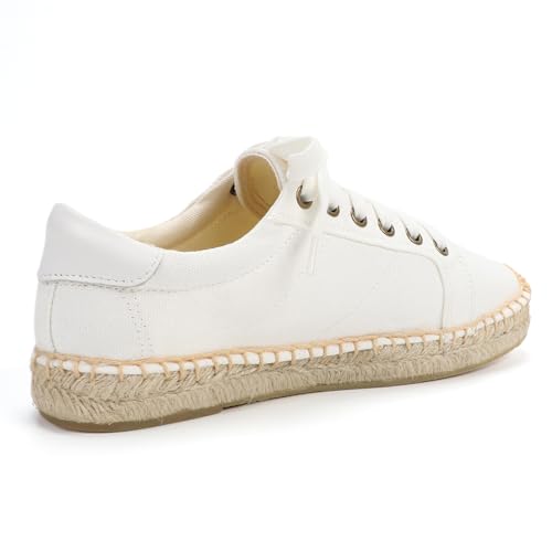 Women's Espadrille Lace-up Sneakers Platform Jute- Breathable for Casual Comfort Flat Shoes4