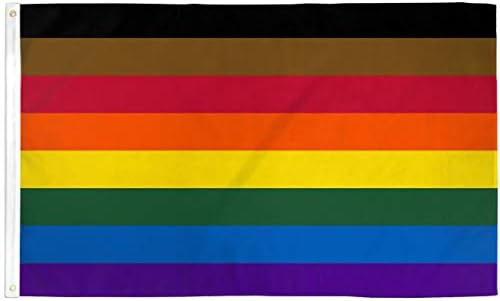2x3 Philly Rainbow Waterproof Flag Philadelphia Gay Pride LGBTQ Outdoor Banner