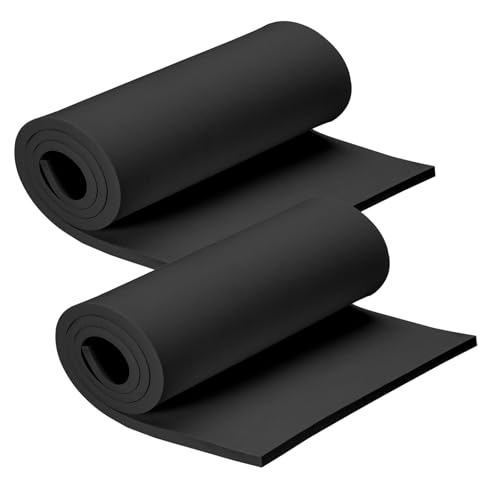 Image of 2-Pack 8mm Thick Black Eva Foam Sheets roll, 13.9 inch x 39 inch Premium eva Craft Foam for Halloween Cosplay Costume by MEARCOOH