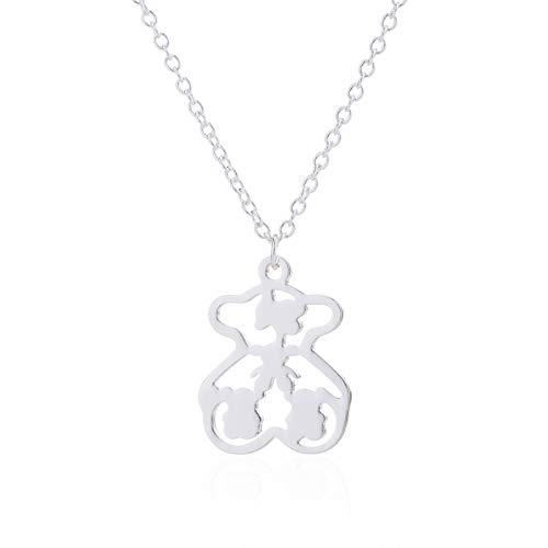 Collier ours creux hypoallergénique : bijoux féminins légers sans irritation
