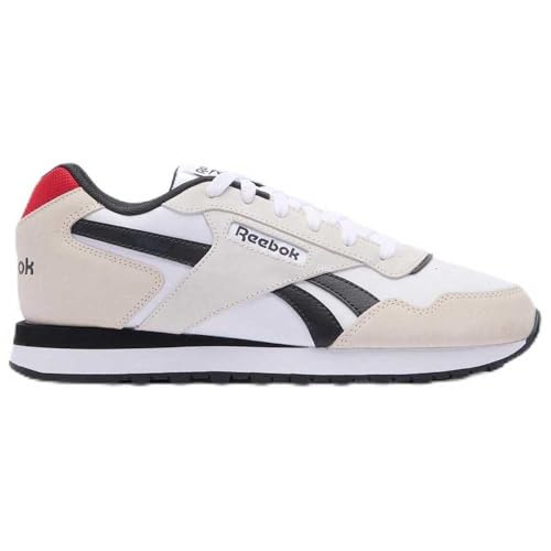 Reebok Unisex Glide Sneaker, White/Vector Red/Washed Black, 11.5 US Women/10 US Men