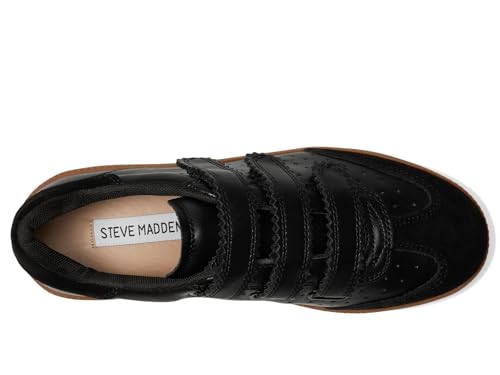 Steve Madden Women's Momentum Black Sneaker, 9