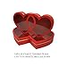 Wswqop 2X Heart Shaped Gift Box for Valentine's Day Flower Box Candy Packaging for Women, Red