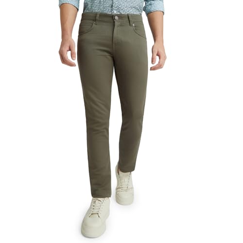 Image of Colorplus Contemporary Fit Dark Blue Trouser for Men