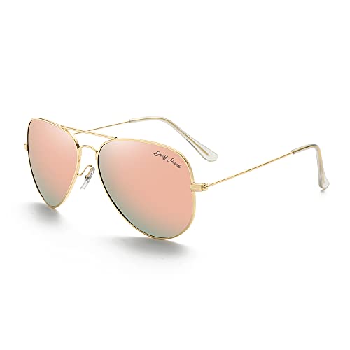 Image of grey jack Polarized Aviator Sunglasses lightweight Stylish Glasses for Men Women UV Protection S110102