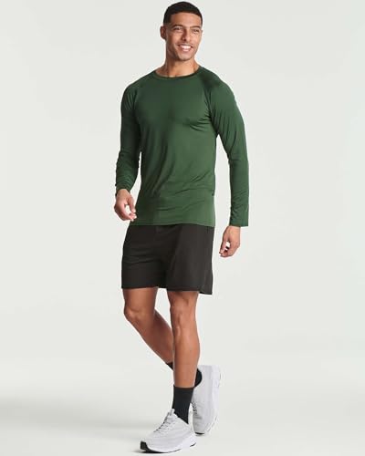 Image of Real Essentials 4 Pack: Men's Compression Long-Sleeve T-Shirt Athletic Cold Weather Baselayer (Available in Big & Tall)