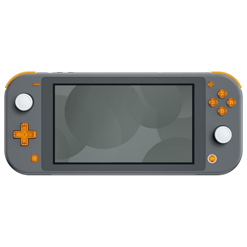 Image of eXtremeRate Clear Orange Replacement ABXY Home Capture Plus Minus Keys Dpad L R ZL ZR Trigger for Nintendo Switch Lite, Full Set Buttons Repair Kits with Tools for Nintendo Switch Lite