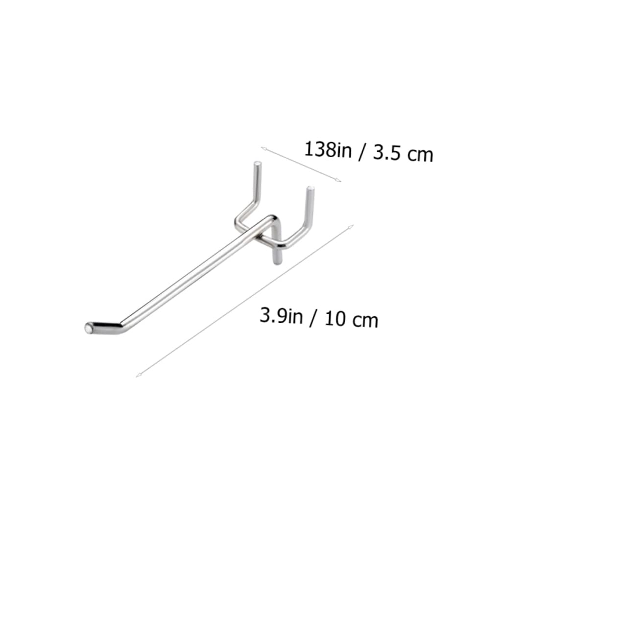 Garneck Chrome-Plated Metal Triangle Hooks 20 Pack Home Hole Board Hangers Strong Load-Bearing for Display Shelves