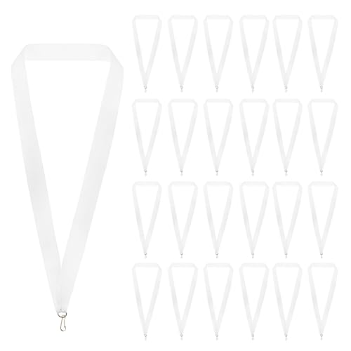 Ruban de récompense vierge en polyester PATIKIL blanc avec attache clip pour compétition