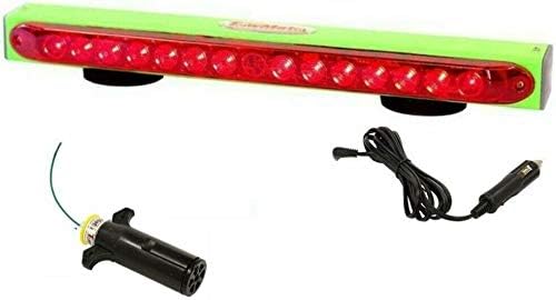 New! Towmate TM22G-7 Green Limelight 22" Wireless Tow Light with 7 Pin Round (has 7 small round pins) Big Truck Transmitter. Has LED Stop, Tail, Turn