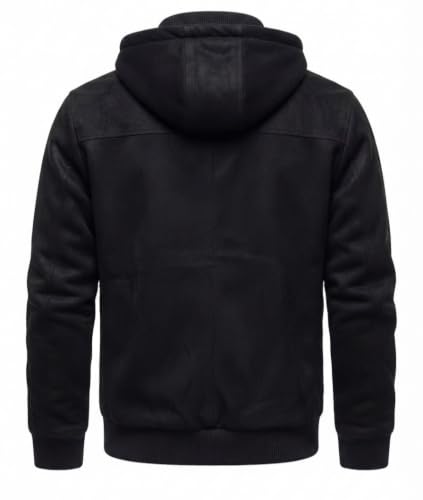 Blaq Ash Men's Faux Suede Jacket Black - Image 4