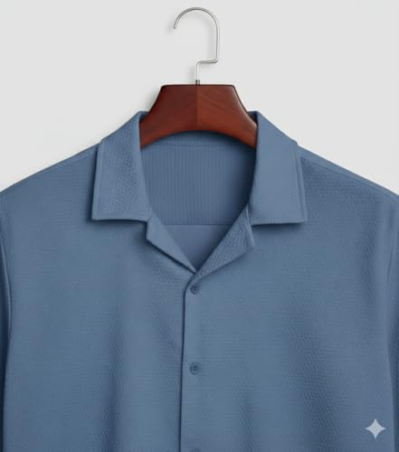 Image of FASHA Men's Half Sleeve Shirt for Men - Casual Summer Shirt, Regular Fit Collared Button Down, Stylish Lightweight Short Sleeve Shirt for Men, Formal & Casual Wear-Pack of 1