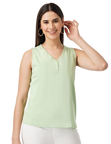 Image of FYLTR Women's 100% Cotton Sleeveless | V-Neck Regular Fit Top | Western Tops for Women