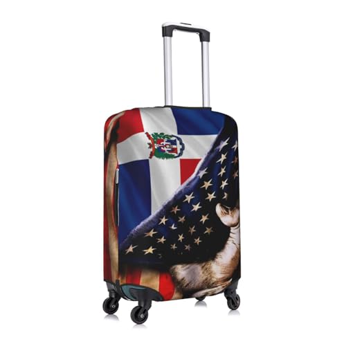America And Dominican Republic Dominicans Republic Flag Travel Luggage Cover Washable Suitcase Case Suitcase Protector Fit Luggage Cover Medium3