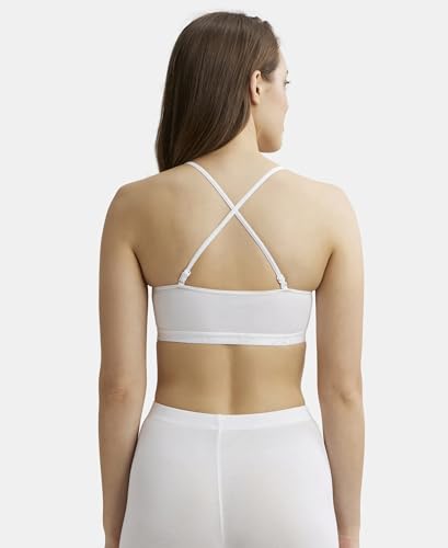 Image of Jockey 1351 Women Super Combed Cotton Elastane Stretch Multiway Styled Crop Top with Adjustable Straps and StayFresh Treatment
