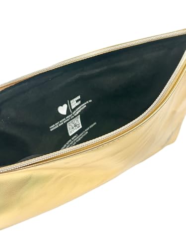 Yves Saint Laurent YSL Cosmetic GOLD FLAT Pouch Makeup Bag YSL Fragrance Bag (9.25L X 6H X 0.25W)- MINI/SMALL - (9393)4