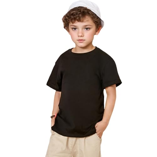 4 Pack Boys/Youth/Kids Quick Dry Sports Tee Shirt Mesh Moisture Wicking Active Athletic T-Shirt(4-18Years)4