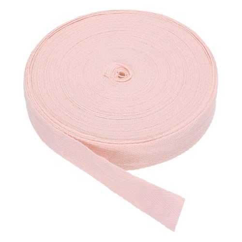 Ruban en coton sergé rose clair de 1 pouce pour couture et loisirs créatifs DIY