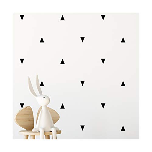 StickerDeen | Moda estilo triángulo alto decoración decoración ventana extraíble, muebles, pared del cuarto de guardería vinilo pegatinas regalo | (Pack 160) (negro) Cover