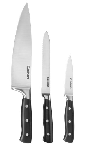 Cuisinart C77TR-3P Triple Rivet Collection 3-Piece Knife Set, 8-Inch Chef's, 5.5-Inch Utility and 3.5-Inch Paring