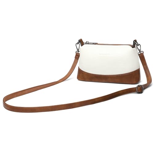 GAEKEAO Bolso Bandolera Mujer, Pequeño Bolsos para Movil de Cuero Vegano con Correa Extraíble para el Trabajo de Viaje, Regalo para las Mujeres