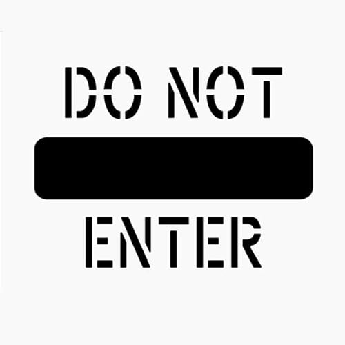 Do Not Enter Stencil 24 Inch Parking Lot Pavement Marking .060 Thick Easy to Clean One Piece Reusable Template for Warehouses and Industrial Complexes by Marketing Holders