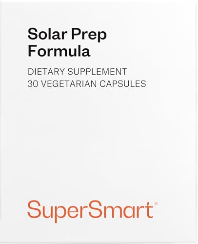 Solar Prep Formula - Die vollständigsten Bräunungskapseln - Erleichtert und verlängert die Bräunung - Natürlicher Selbstbräuner - UV-Schutz - klinisch erforschter Extrakt - Vegan - SuperSmart Solar Prep Formula - Die vollständigsten Bräunungskapseln - Erleichtert und verlängert die Bräunung - Natürlicher Selbstbräuner - UV-Schutz - klinisch erforschter Extrakt - Vegan - SuperSmart