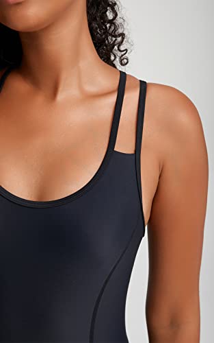 Sand's Coast Women's Athletic One Piece Bathing Suit Sport Swimsuits Training Swimwear Swimming Costume For Teen Girls Black #TOP3