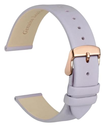 Bracelet montre cuir 20 mm à changement rapide ultra mince et souple