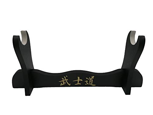 Glac Store Présentoir support de table en velours gris clair pour Katana Type Ultimo Samouraï en bois avec inscriptions japonaises et pièce de rechange Cover
