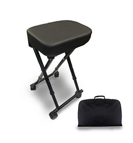 Super Light (Less than 5 Pounds) Foldable Portable Adjustable Rolling Stool - Made