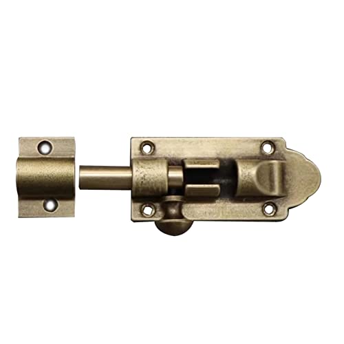 Barrel Bolt Door Latch Heavy Duty Gate Sliding Bolt Latch Oil Rubbed Bronze,Jruizhp 1 Pcs Antique Brass Door Slide Latch Lock Solid Cast Brass Gate Latch #TOP24