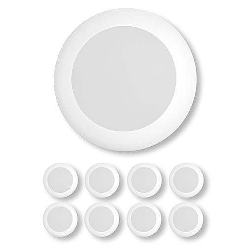 Vivio Lighting 8 Pack 7.5 Inch White LED Disk Light Ceiling Light Fixture Dimmable 3000K/4000K/5000K 3 Color Selectable 1080LM 15W LED Disk Light for Kitchen, Laundry Room, Closet, Bathroom Vivio Lighting 8 Pack 7.5 Inch White LED Disk Light Ceiling Light Fixture Dimmable 3000K/4000K/5000K 3 Color Selectable 1080LM 15W LED Disk Light for Kitchen, Laundry Room, Closet, Bathroom