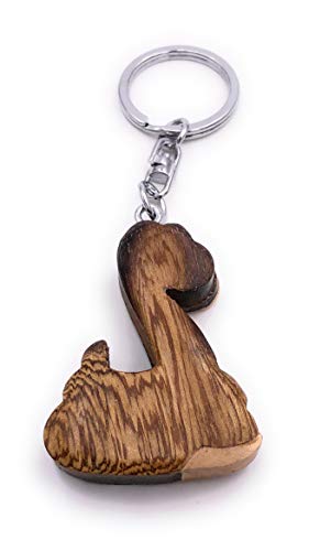 H-Customs Schlange guckend aufgerichtet Cobra Holz Edel Handmade Schlüsselanhänger Anhänger