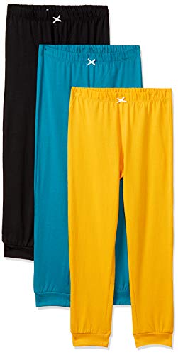 Image of Amazon Brand - Jam & Honey Girl's Pack of 3 100% Cotton Comfortable & Durable Knitted lightweight Pajama /TrackPant