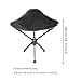 predolo Folding Camping Stool Foldable Small Chair Aluminum Alloy Tripod Chair Portable Folding Stool for Picnic BBQ Adults Beach, Black
